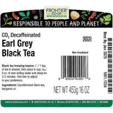 Frontier Co-op C02 Decaffeinated Earl Grey Tea 1 lb.