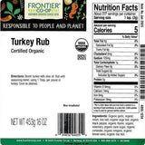 Frontier Co-op Turkey Rub, Organic 1 lb.